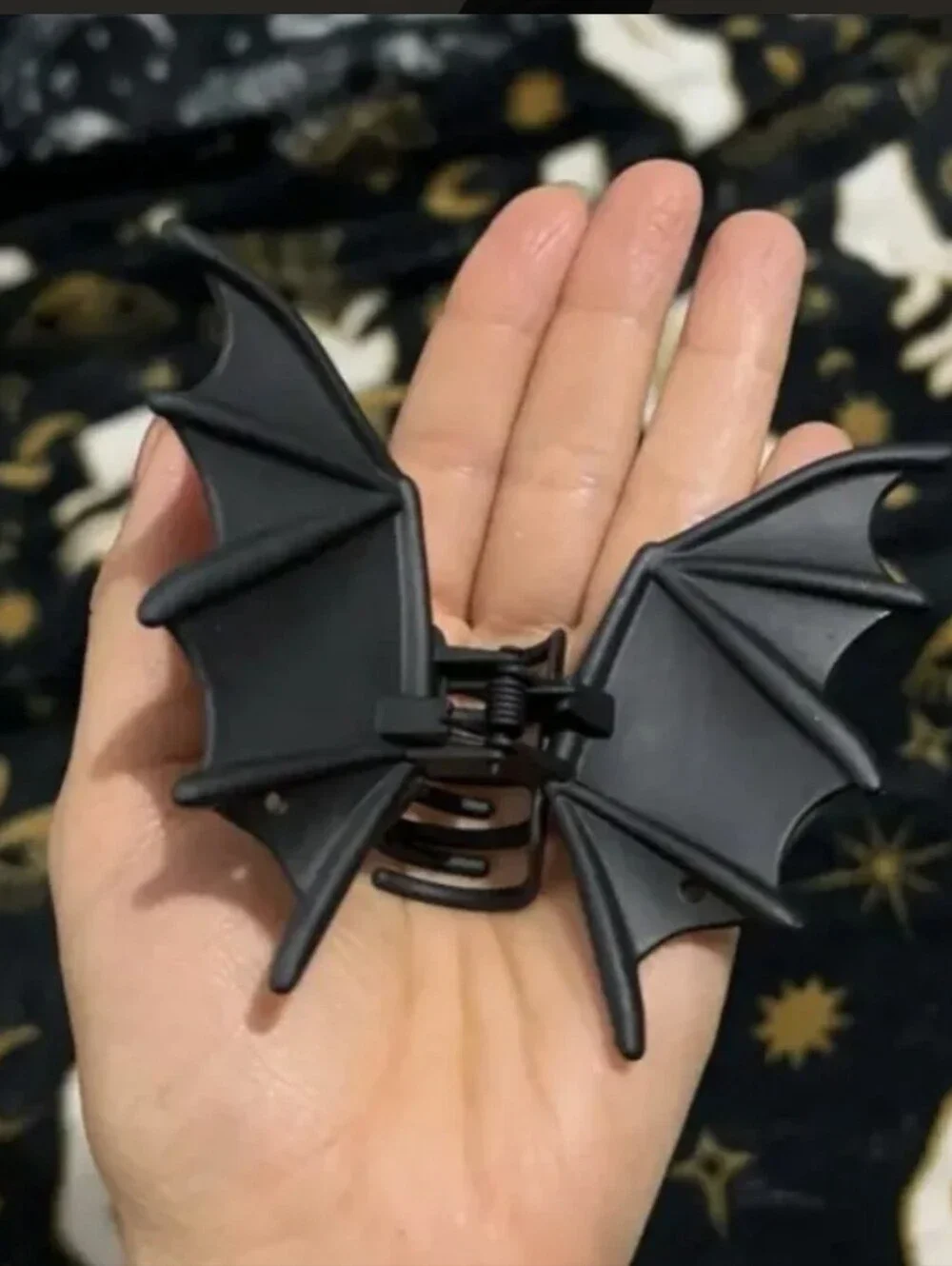 Black Bat Wing Hair Clip